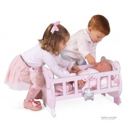 Berceau en Bois Balancier pour Poupées Magic María DeCuevas Toys 55134 | DeCuevas Toys