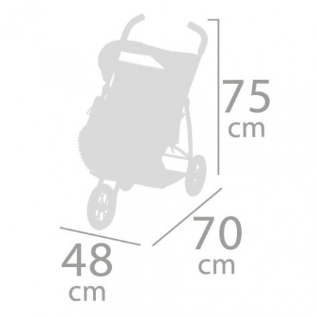 Poussette Double Pour Poupée Poupon Jeux D'imitation Jouet Ol-00004 Teamson Kids à Prix